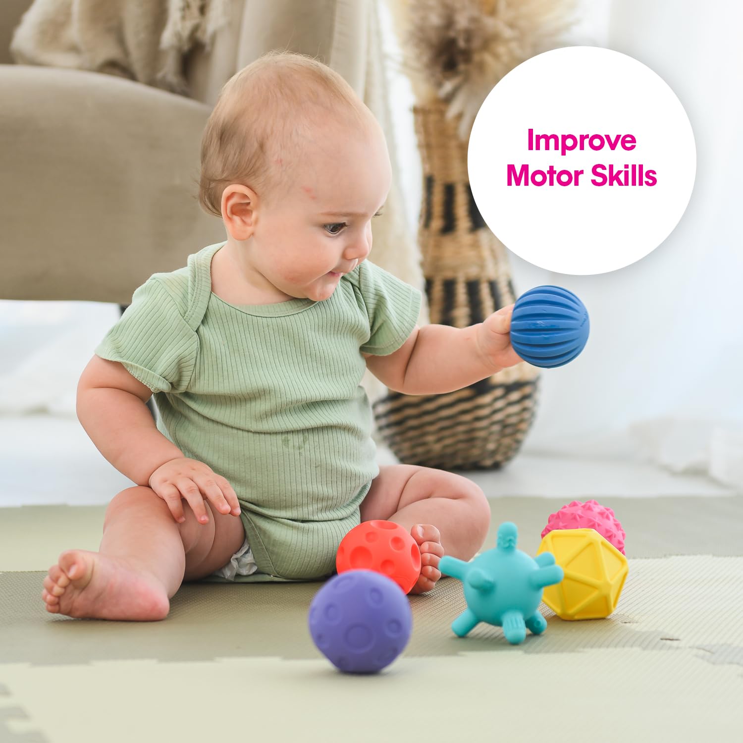 BABYL ベースボールジャージ M新品未使用 Amazon | Edushape センサリーミニボール 赤ちゃん用 - 6個パック 単色